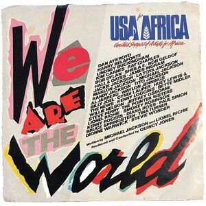 USA For Africa We Are The World & Grace Quincy Jones Michael Jackson Vinyl 45